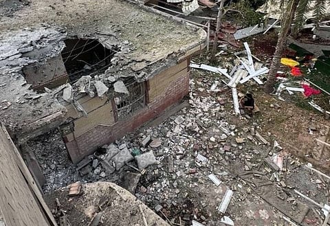 Crescente Vermelho partilhou imagem da destruição em Sirak.