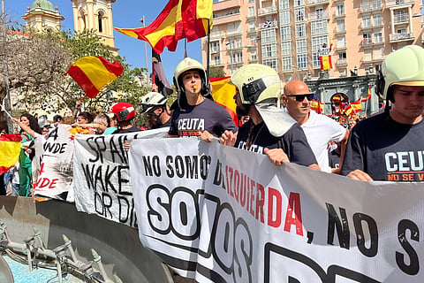 Protesto no fim de semana em Ceuta.