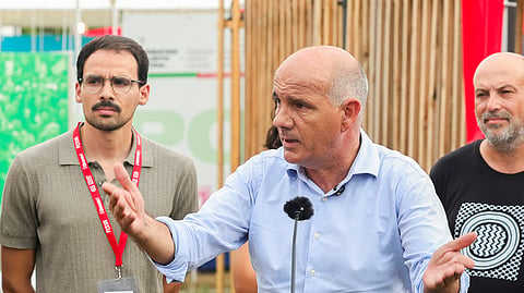 Paulo Raimundo em visita à Festa do Avante!