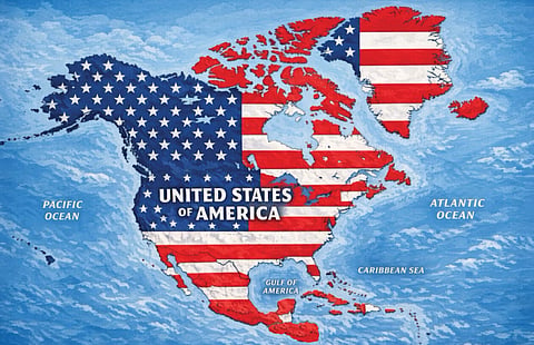 O mapa publicado pelo presidente dos Estados Unidos na sua rede social