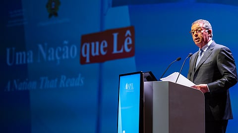 O Presidente da República, António José Seguro, durante a sua intervenção na sessão de encerramento do 4.º BOOK 2.0 - O Futuro da Leitura, no Centro Cultural de Belém, em Lisboa