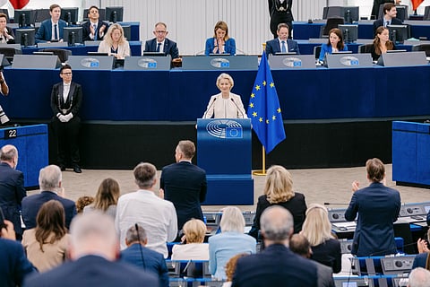Ursula von der Leyen proferiu esta quarta-feira o seu sexto discurso do Estado da União.  