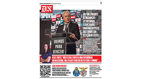 Leia aqui o DN Sport desta sexta-feira, 18 de setembro 