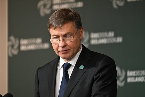 O comissário europeu da Economia, Valdis Dombrovskis