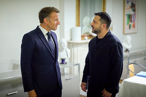 A pressão da França de Macron não agradou a Volodymyr Zelensky.