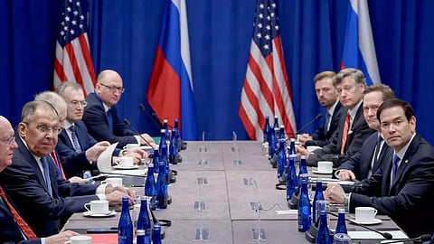 Diplomatas russos e norte-americanos encontraram-se num hotel de Nova Iorque.