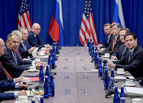 Diplomatas russos e norte-americanos encontraram-se num hotel de Nova Iorque.
