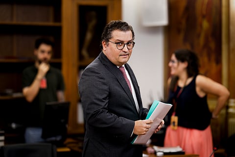 Joaquim Miranda Sarmento, ministro das Finanças, no Parlamento. Lisboa, 23 de setembro de 2026.