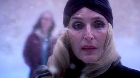 Gillian Anderson e Hannah Eibinder (em fundo): ficção ou realidade?
 