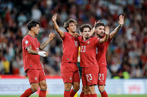 João Felix foi o responsável por tirar o zero do placar em Alvalade. 