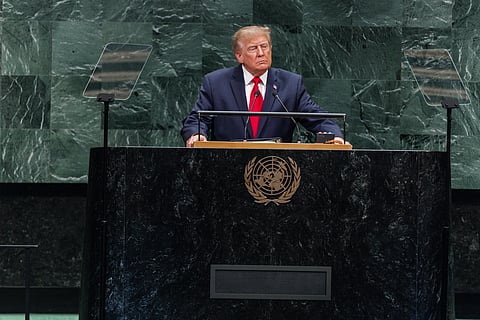 Donald Trump discursou na Assembleia Geral das Nações Unidas no dia 22. 