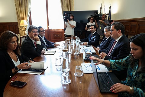 Eurico Brilhante Dias liderou delegação do PS na reunião com a equipa do ministro das Finanças, Miranda Sarmento.