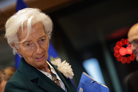 Christine Lagarde, presidente do Banco Central Europeu (BCE), no Parlamento Europeu. Bruxelas, 28 de setembro de 2026.