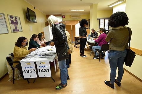 Votação em Portugal nas eleições de 2018.