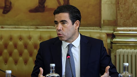 Ministro Leitão Amaro na Comissão Parlamentar dos Assuntos Constitucionais.