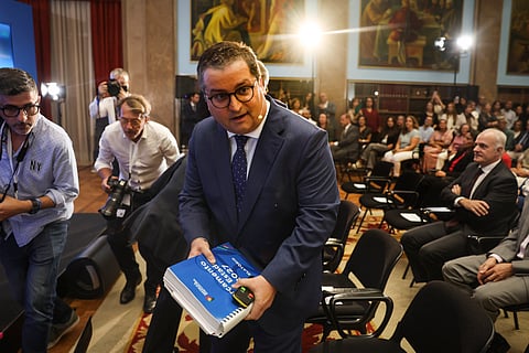 Joaquim Miranda Sarmento, ministro das Finanças. Lisboa, 8 de outubro de 2026.