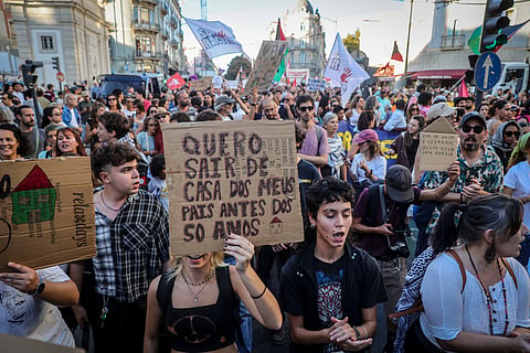 Manifestantes em Lisboa reuniram-se no Intendente e marcharam até à zona do Rossio.