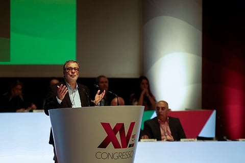 Mário Mourão, líder da UGT. na abertura do congresso.