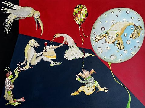 Desenho de Inês Galvão, representada pela galeria Arte Periférica.
