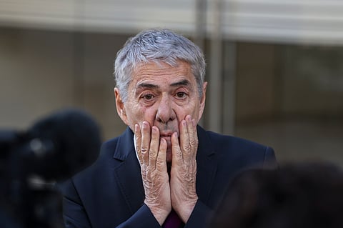 José Sócrates na saída do Campus da Justiça, em Lisboa, após adiamento do seu julgamento, 19 de outubro de 2026.