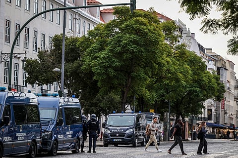 Já não há manifestantes no Rossio.