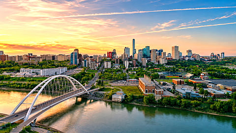 Edmonton, capital da província de Alberta.