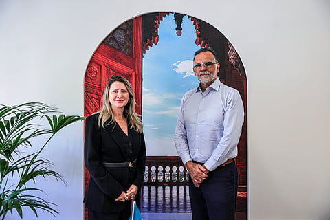 O presidente da Fundações Oswaldo Cruz (Fiocruz), Mário Moreira, e a coordenadora do hub da entidade em Lisboa, Camile Sachetti.