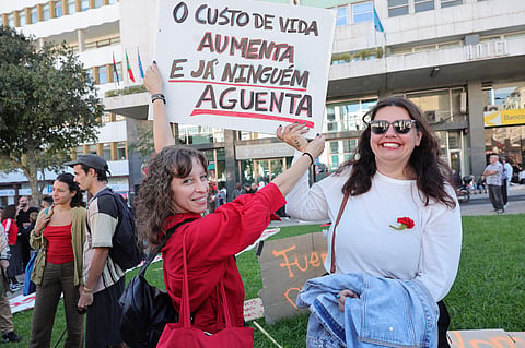 Acampada de Lisboa marcha do Marquês até ao Rossio