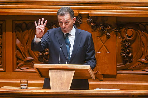 Luís Montenegro durante o debate do Orçamento