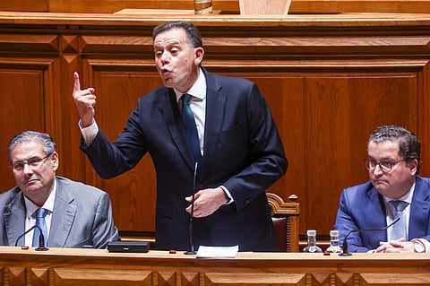 Luís Montenegro durante o debate do OE no Parlamento