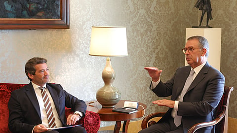 António José Seguro à conversa com André Ventura, a quem venceu na segunda volta das Presidenciais 