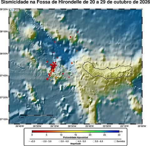 Sentidos sismos em São Miguel de magnitude 4,5 e 3,8 com uma diferença de cinco minutos. Registados 75 abalos desde 20 de outubro