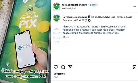 Farmácia portuguesa passa a aceitar pagamentos pelo PIX