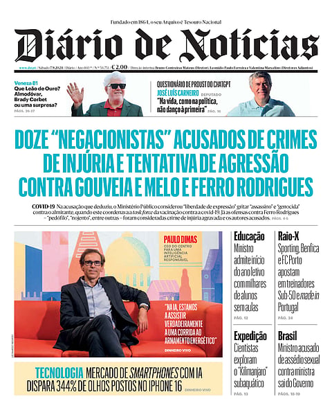 Os títulos do DN deste sábado