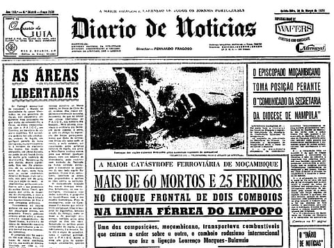 Grande acidente de comboio em África