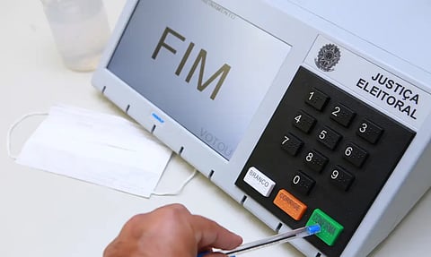 Urna eletrónica do Brasil.