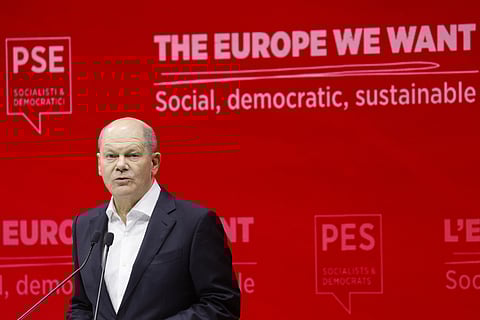 O chanceler alemão recusou a ideia de enviar soldados para Kiev.