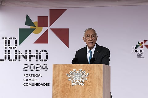 Marcelo Rebelo de Sousa nas comemorações do 10 de junho.