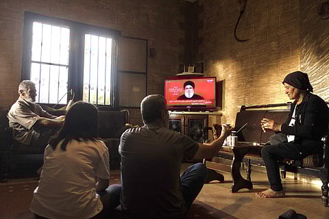 O discurso de Hassan Nasrallah foi transmitido na televisão e seguido pelos libaneses.