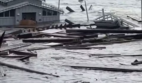 Tempestade com ondas de 18 metros afeta norte de estado da Califórnia nos EUA