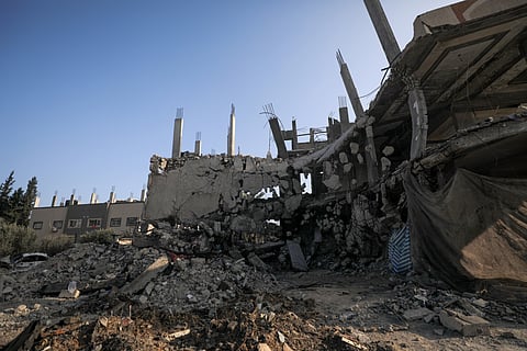 Destruição na Faixa de Gaza.