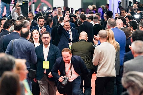 Luís Montenegro à entrada para o congresso do PSD