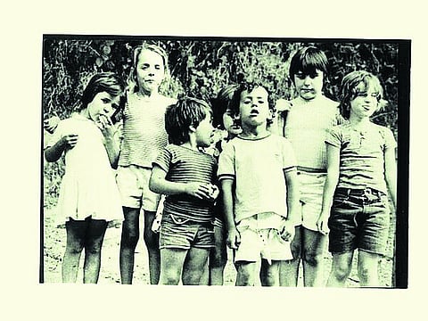 Alguns dos filhos dos presos políticos que frequentaram a colónia de férias nas Caldas da Rainha em 1972.