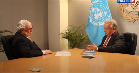 Guterres dá entrevista à agência de notícias russa Tass e refere a Ucrânia uma vez