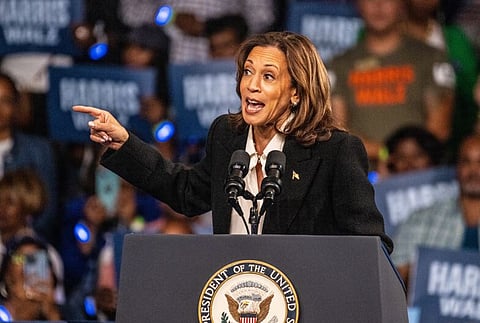 Kamala Harris, vice-presidente norte-americana e candidata às eleições presidenciais