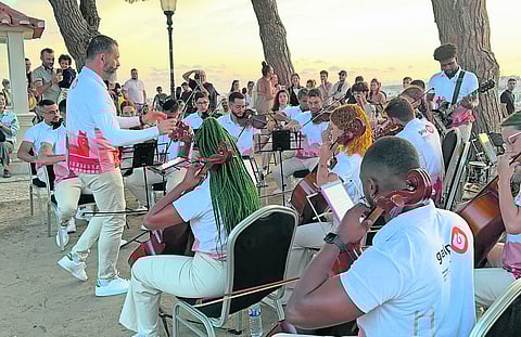 O grupo realizou apresentações nas ruas de Lisboa durante as Jornadas Mundiais Juventude.