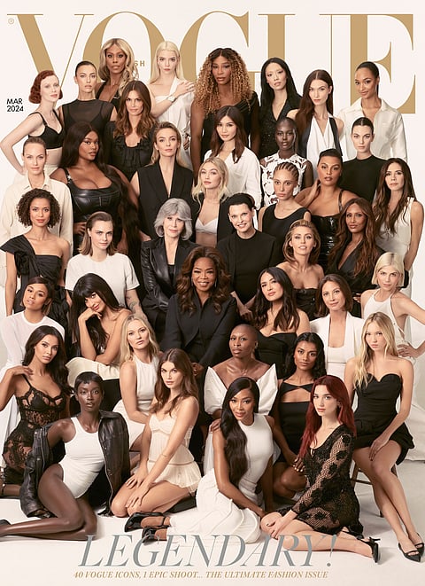 A edição de março da Vogue britânica, agora revelada