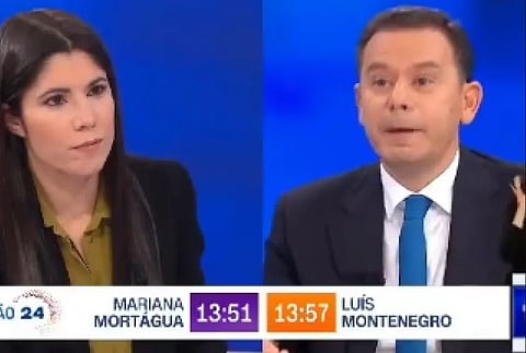 Debate entre Mariana Mortágua e Luís Montenegro é o mais visto da 1.º semana
