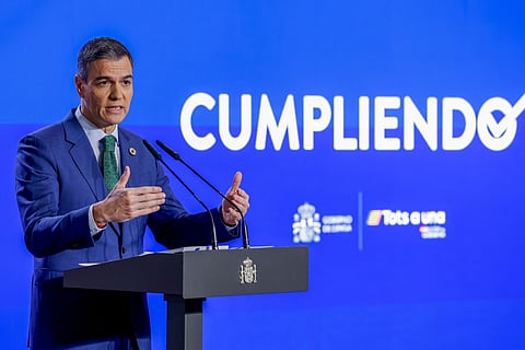 Pedro Sánchez em mais um balanço: “A cumprir.”