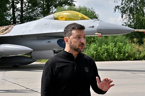 Zelensky apresentou os primeiros F-16 ao serviço da Ucrânia no dia 4.